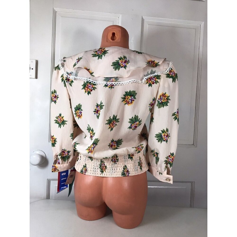 Andrea Gayle Vintage Floral Blouse Womens 6 New - Picture 2 of 5